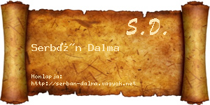 Serbán Dalma névjegykártya